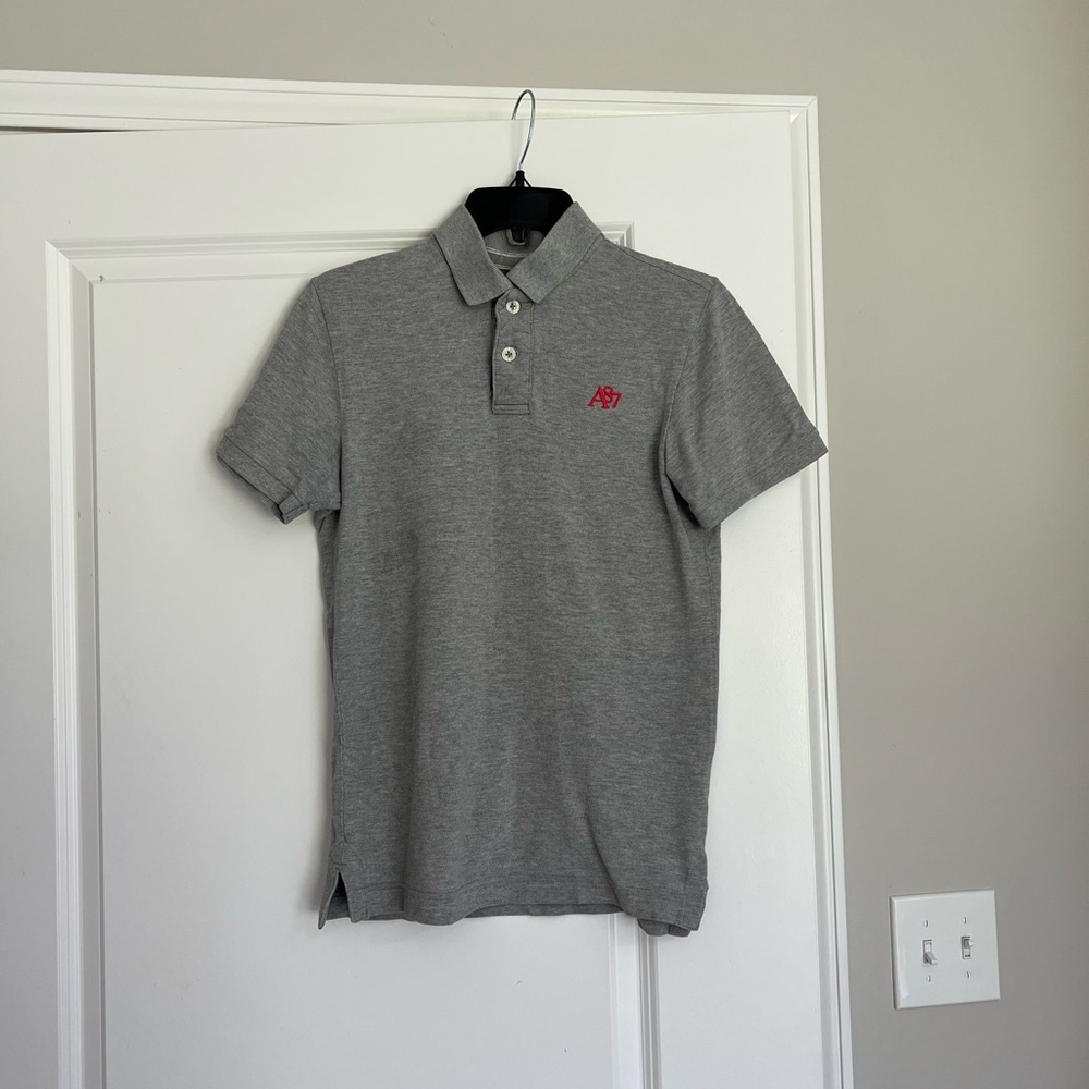 Aeropostale Mens Light Gray Polo Shirt